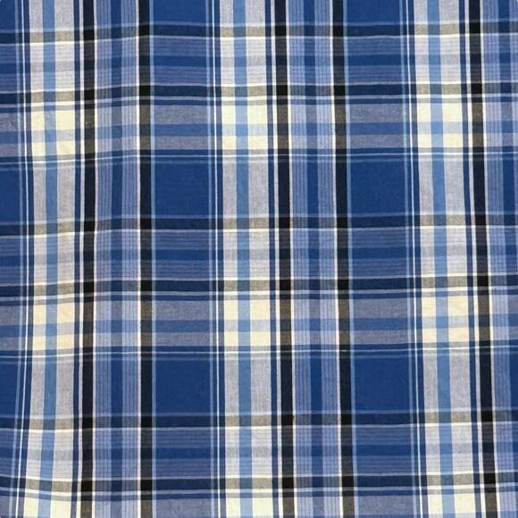 Vintage Wrangler Pearl Snap Button Shirt Blue White Plaid Western Cowboy 3XL - Picture 3 of 5